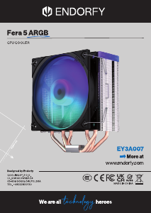 Brugsanvisning Endorfy EY3A007 Fera 5 ARGB CPU køler