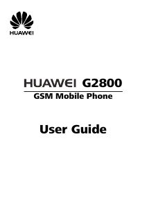 Handleiding Huawei G2800 Mobiele telefoon