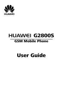 Manual Huawei G2800S Mobile Phone