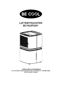 Manual Be Cool BC10LEF2201 Dehumidifier