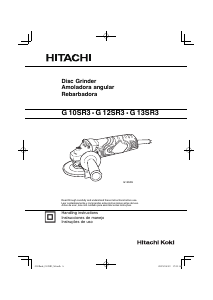 Handleiding Hitachi G 10SR3 Haakse slijpmachine