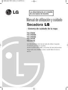 Manual de uso LG TD-C70046E Secadora