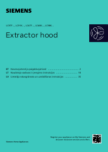Rokasgrāmata Siemens LC68KPP60 Tvaika nosūcējs