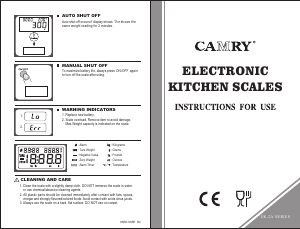 Manual Camry EK4150K Kitchen Scale