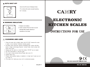Manual Camry EK9210K Kitchen Scale