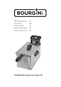 Manual de uso Bourgini 18.2025.00.00 Family Freidora
