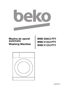 Manual BEKO WKB 50832 PTY Washing Machine