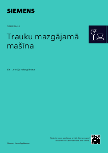 Rokasgrāmata Siemens SR93EX24LE Trauku mašīna