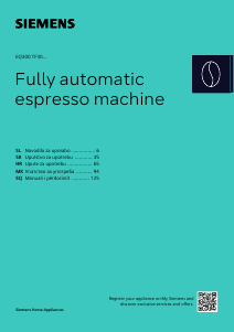 Priročnik Siemens TF303E01 Espresso kavni aparat