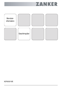 Bedienungsanleitung Zanker KDF60001WE Geschirrspüler