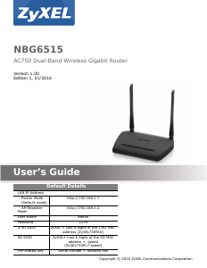 Manual ZyXEL NBG6515 Router