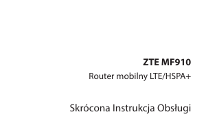 Manual ZTE MF910 Router