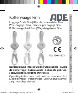Manual ADE KW 1603 Finn Luggage Scale