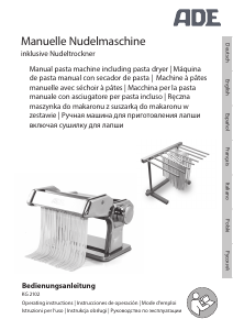 Handleiding ADE KG 2102 Pastamachine