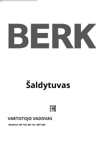 Vadovas BERK BRT-8551 W Šaldytuvas