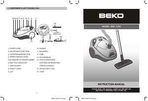 Manual BEKO BKS 1230 Vacuum Cleaner