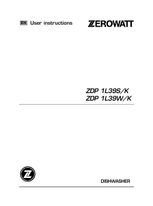 Manual Zerowatt ZDP 1L39W/K Dishwasher