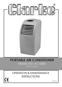 Manual Clarke AC 12000 Air Conditioner