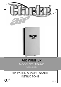 Manual Clarke APA 24 Air Purifier