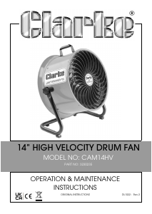 Manual Clarke CAM 14HV Fan