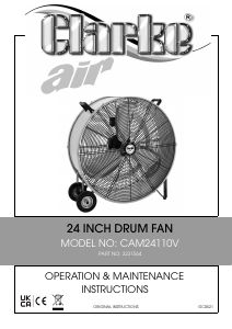 Manual Clarke CAM 24 110V Fan