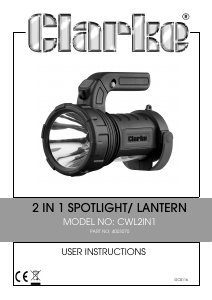 Manual Clarke CWL 2IN1 Flashlight