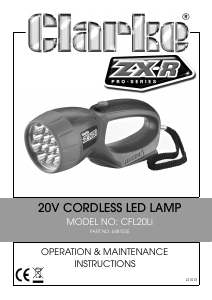 Handleiding Clarke CFL 20LI Zaklamp