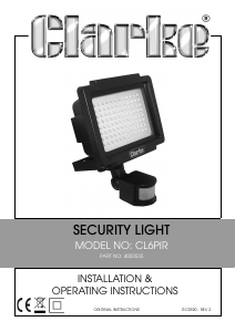 Manual Clarke CL 6PIR Lamp