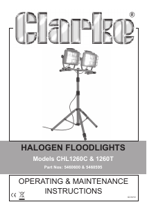 Manual Clarke CHL 1260C Lamp