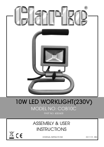 Handleiding Clarke COB 10C Lamp