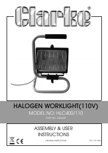 Manual Clarke HLC400 Lamp
