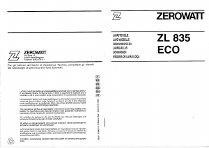 Manuale Zerowatt ZL 835 ECO Lavastoviglie