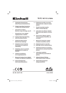 Εγχειρίδιο Einhell TE-TC 18/115 Li-Solo Μηχανή κοπής πλακιδίων