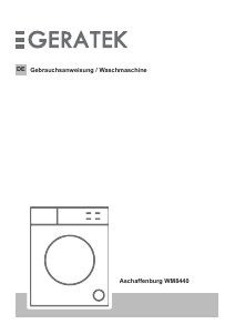 Bedienungsanleitung Geratek Aschaffenburg WM8440 Waschmaschine