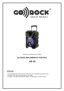 Manual de uso Go Rock GR-52 Altavoz