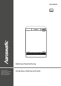 Manual Hanseatic HEGS8260D Freezer