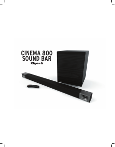 Manual de uso Klipsch Cinema 800 Sistema de home cinema