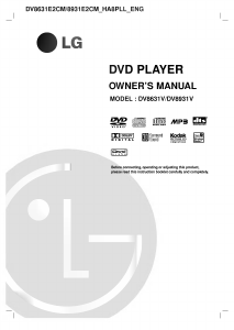 Manual LG DV8931V DVD Player