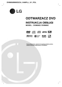 Instrukcja LG DV8600C Odtwarzacz DVD