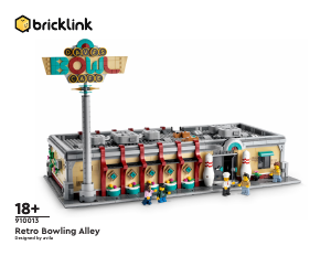 Bedienungsanleitung Lego set 910013 BrickLink Designer Program Retro-Bowlingbahn