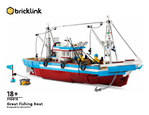 Handleiding Lego set 910010 BrickLink Designer Program Grote vissersboot