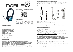 Manual de uso Mobile+ MB-HP34 Headset