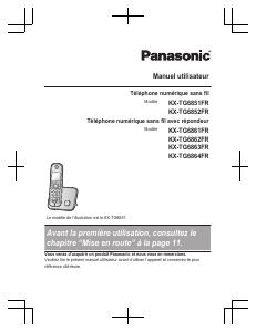 Mode d’emploi Panasonic KX-TG6861FR Téléphone sans fil
