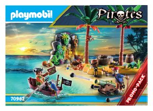Manual Playmobil set 70962 Pirates Ilha do Tesouro Pirata com esqueleto