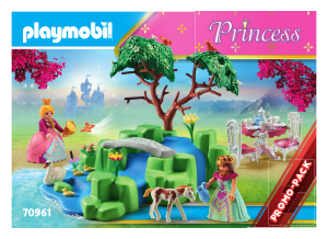 Manual Playmobil set 70961 Princess Piquenique de Princesas com potro