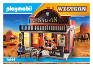 Manual Playmobil set 70946 Western Saloon do Oeste