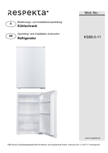 Bedienungsanleitung Respekta KS88.0-11 Kühlschrank