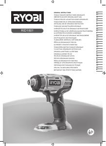 Kasutusjuhend Ryobi RID1801M Löökmutrivõti