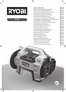 Manual de uso Ryobi R18I-0 Inflador neumáticos