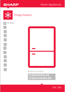 Manual Sharp SJ-BA31IHXW2-EN Fridge-Freezer